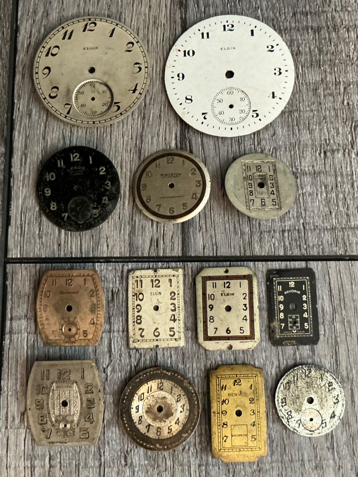 Elgin & Others (Lot of 13) Watch Dial Face Replacement Part