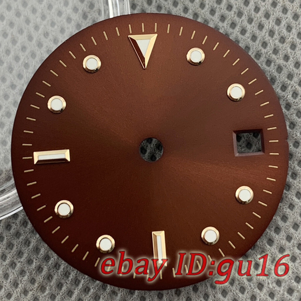 28.5mm Brown watch Dial Fit ETA 2836/2824 Miyota 8215 821A mingzhu DG2813 3804