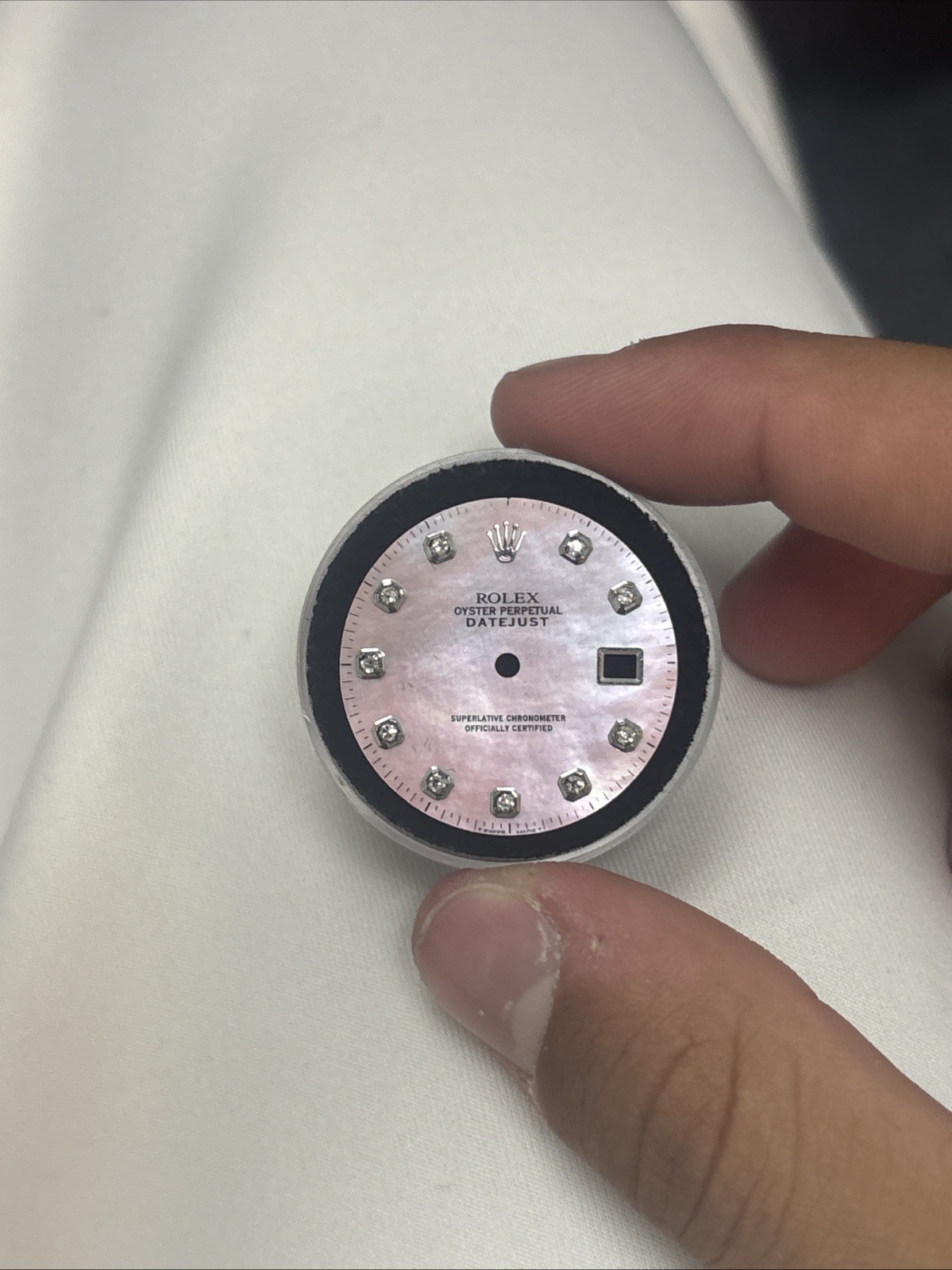 Rolex Dial Aftermarket Pink MOP AND DIAMOND DIAL Natural 36mm