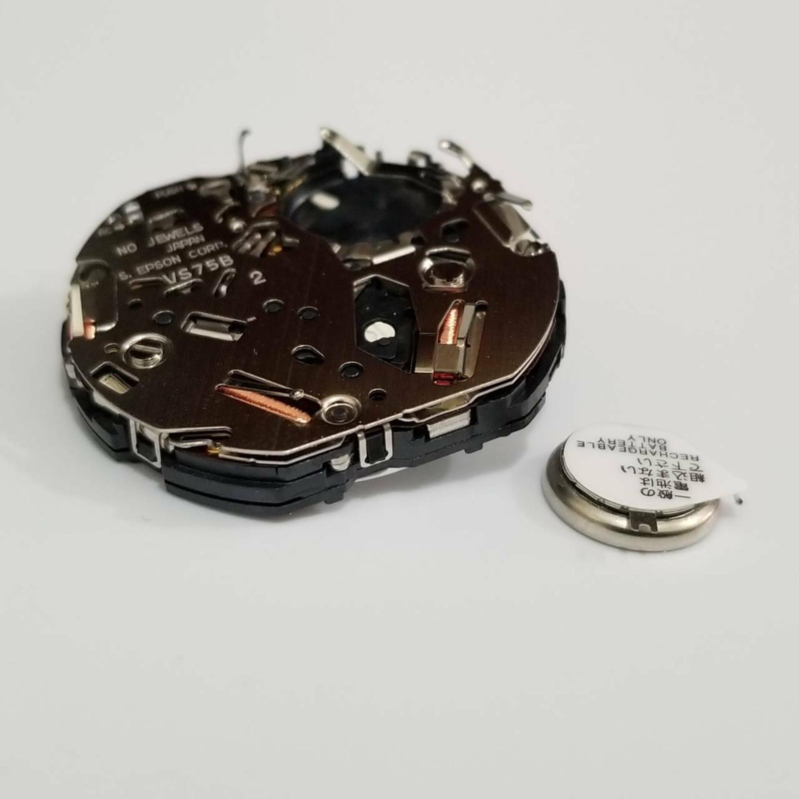 Date At 4:30 Quartz Watch Movement 3 Hands For Hattori /S. Epson VS75A/VS75B D