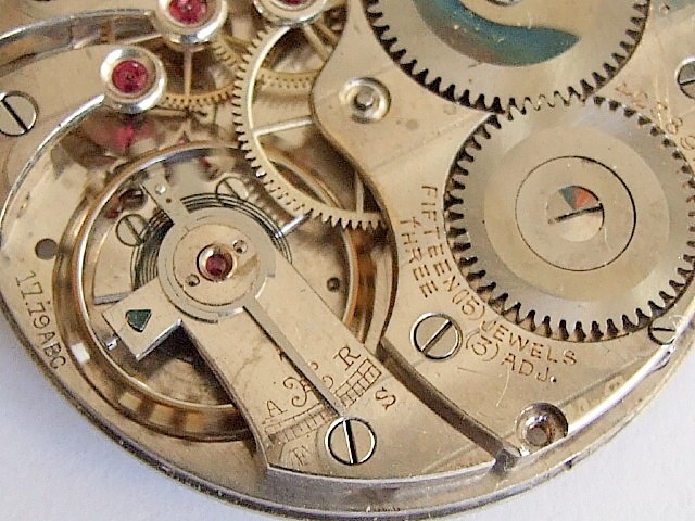 Tiffany & Co Art Deco pocket watch movement Longines 17.79 ABC. Working