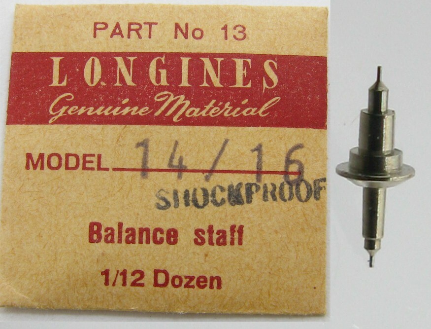 Longines 14.16 watch part: balance staff #723