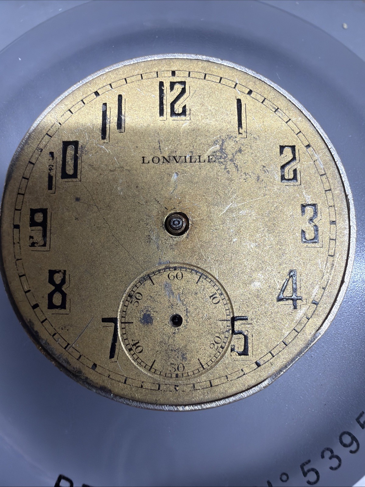 Lonville 39.5mm Pocket Watch Swiss Langendorf 15 jewel movement for parts