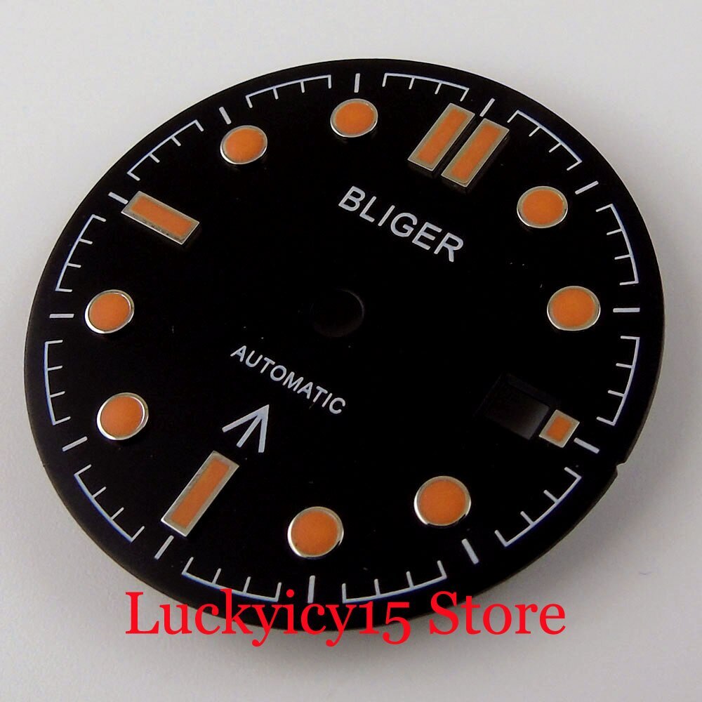 BLIGER New Automatic 31MM Black/Blue Watch Dial Watch Face Fit For MIYOTA 8215