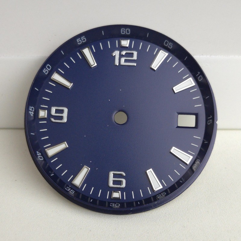 31mm Black White Watch Dial Green Lume for Nh35 Movement Watch Accessories