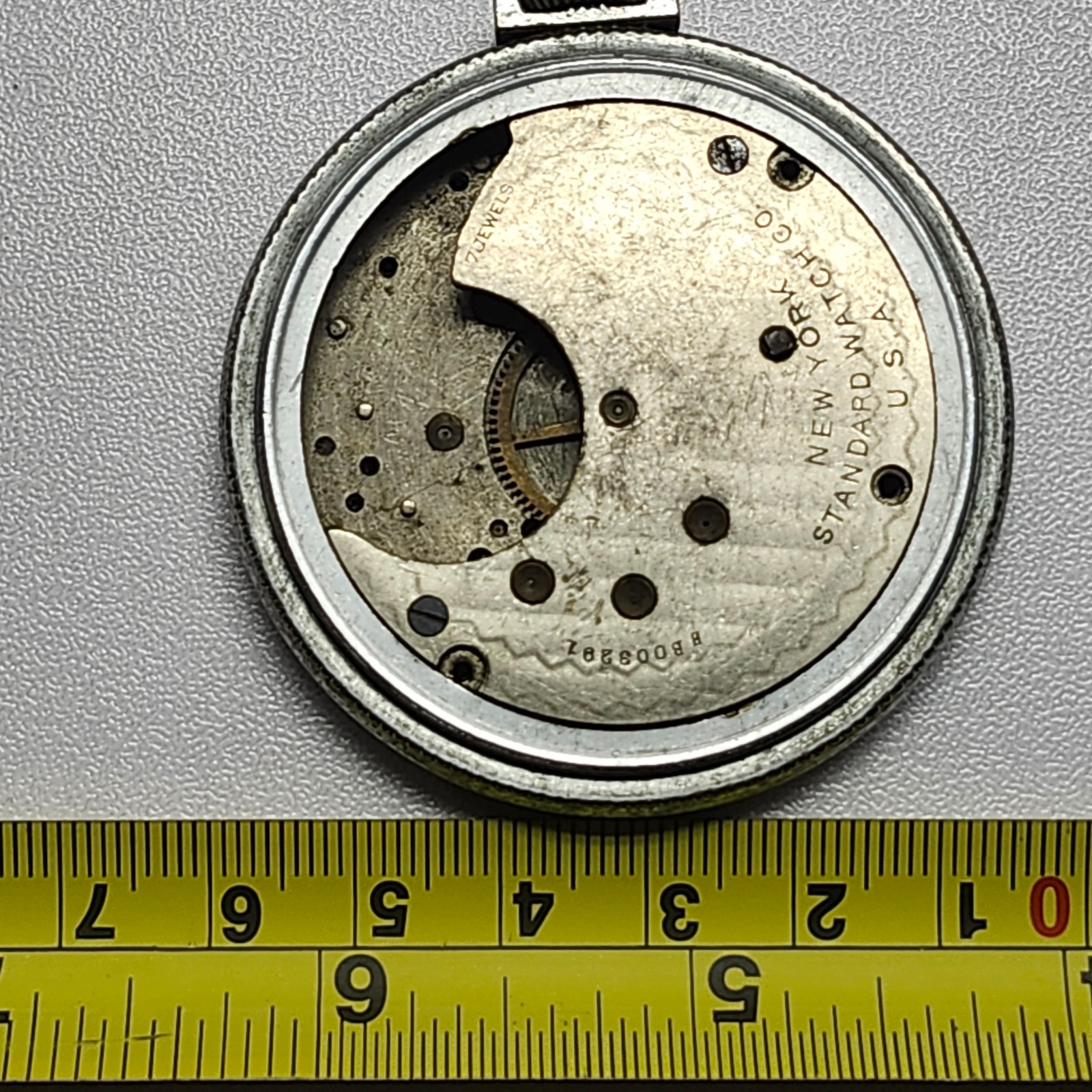Antique New York Standard 7J Pocket Watch Movement – Size 18s? – Parts/Repair –