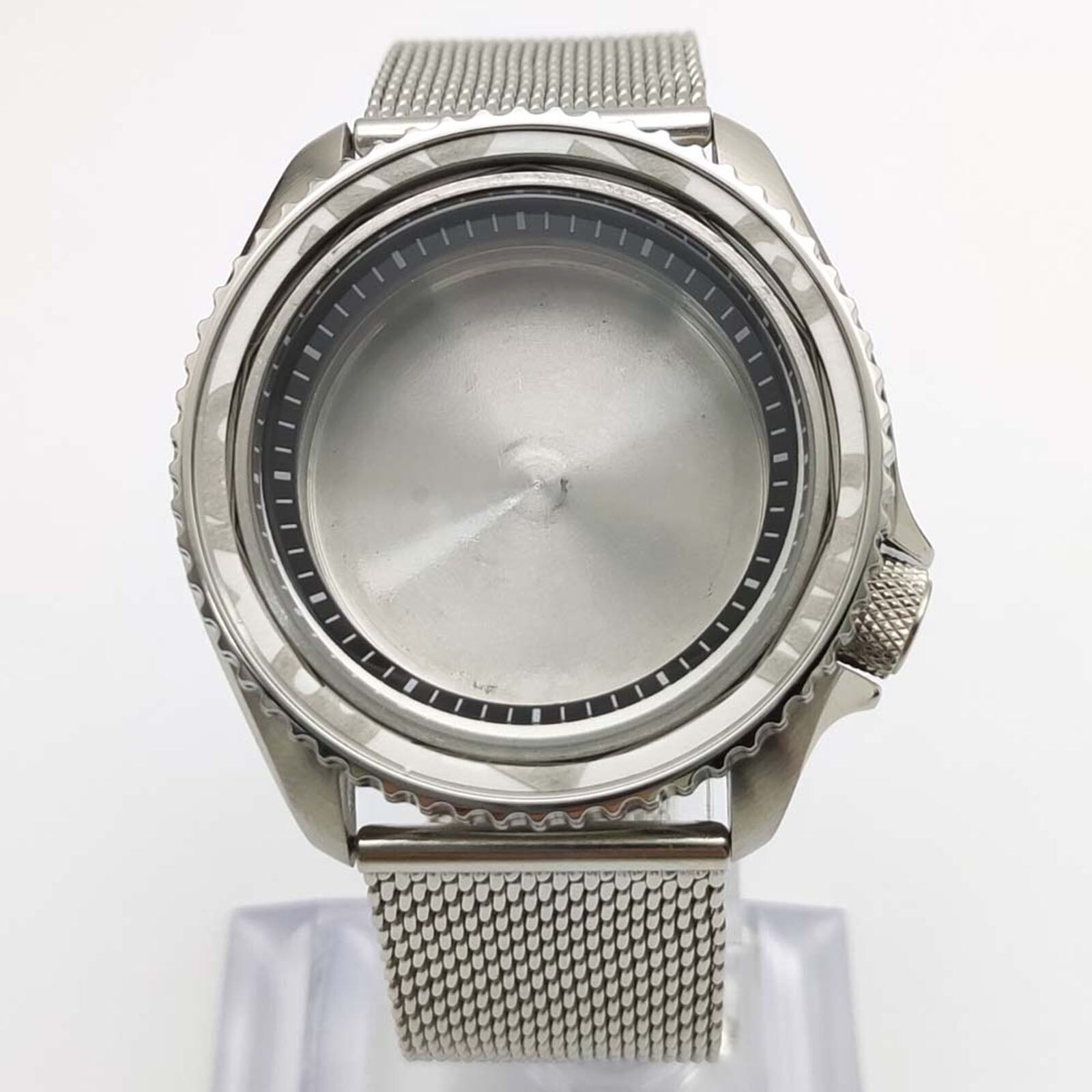 Stainless Steel Watch Case + Watch Strap Men’s Watch Case for NH35/NH36 Movement