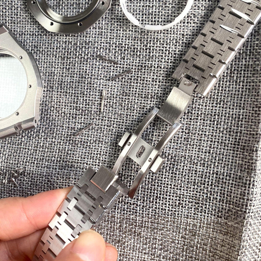 42mm Stainless Steel Watch Case Chapter Ring Sapphire Glass Fit Japan NH35 NH36
