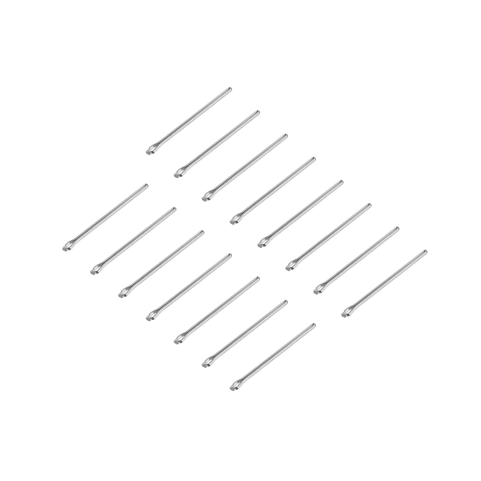 15Pcs 17mm Watch Band Link Cotter Pin, Stainless Steel 0.8mm Dia. Silver Tone