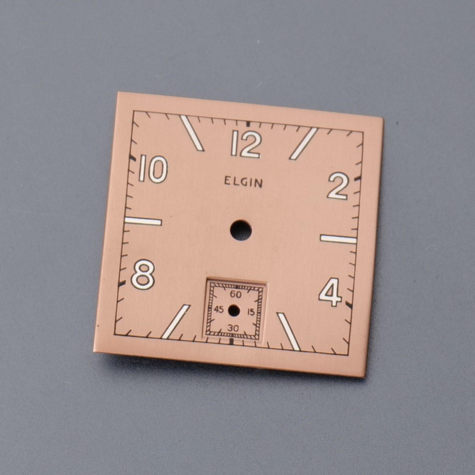 Vintage NOS Elgin Wrist Watch Dial Part For Watchmakers 8/0 Salmon Square