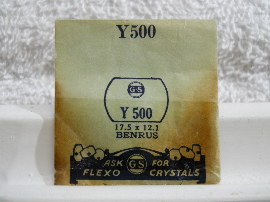 GS Y500 Watch Crystal For Benrus – 17.5 x 12.1 mm – Replacement / Repair Part