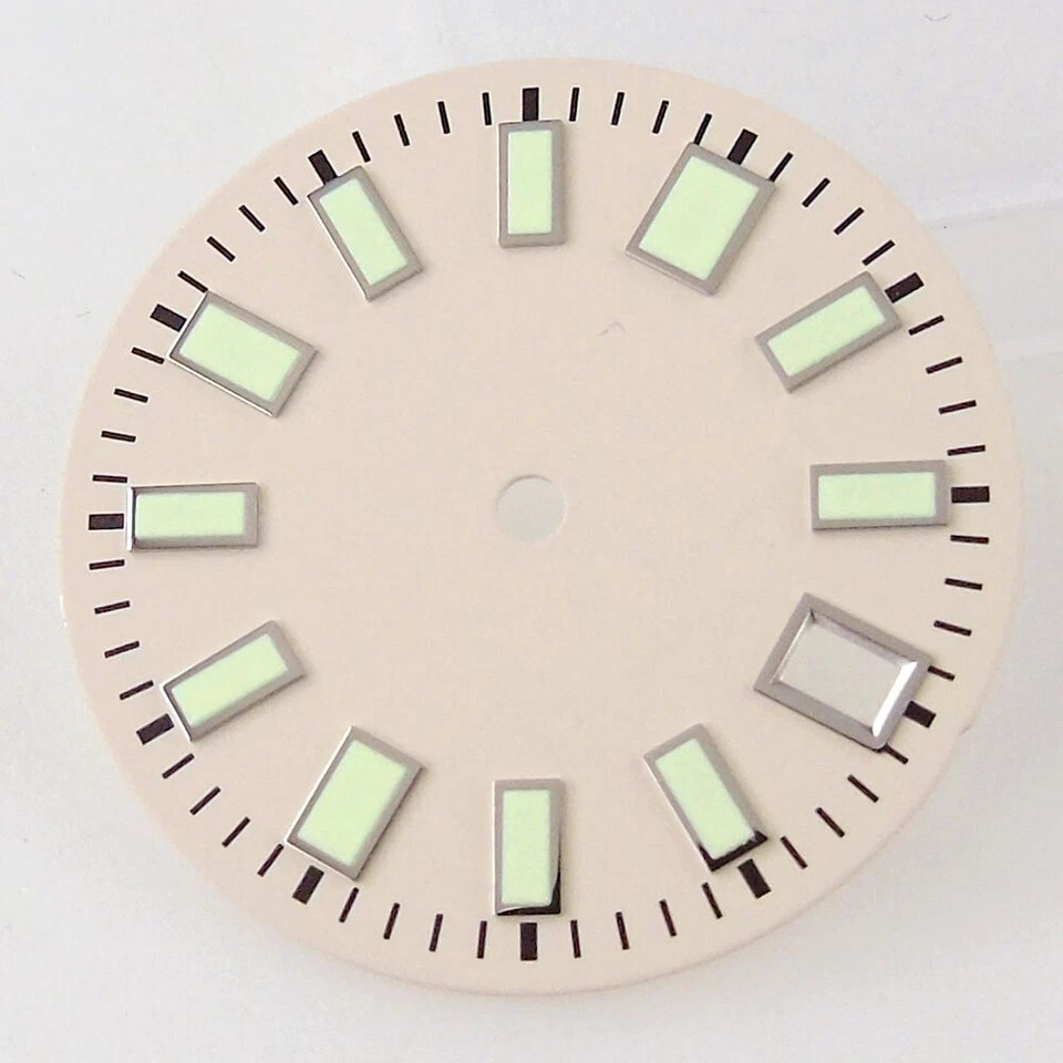 29mm 62MAS Green Luminous Watch Dial Face For NH35 NH36 ETA2824 PT5000 Movement