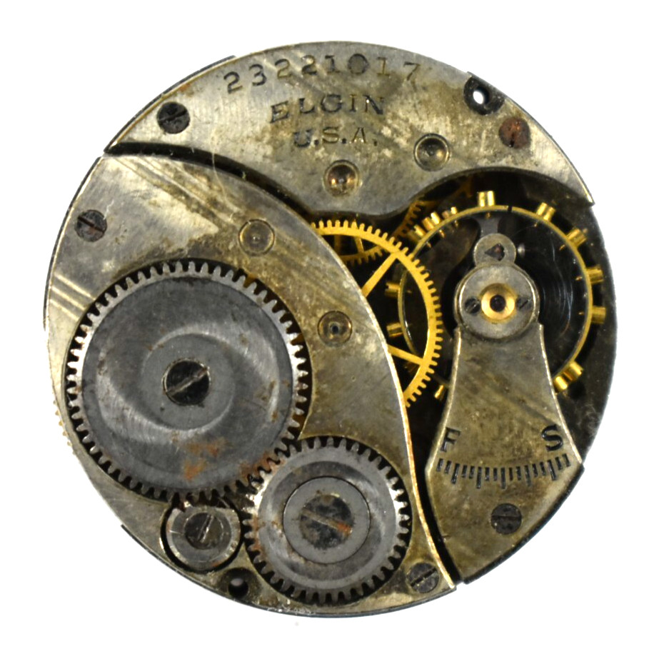 Vintage Elgin Manual Wind 3/0s 7J Pendant Set Watch Movement lot.fg