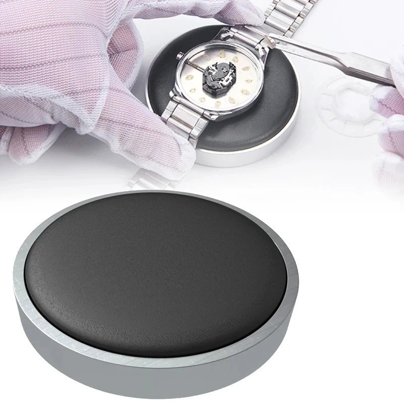 Watch Movement Holder Cushion Pad Leather Tool for Repair, 53mm/70mm Size