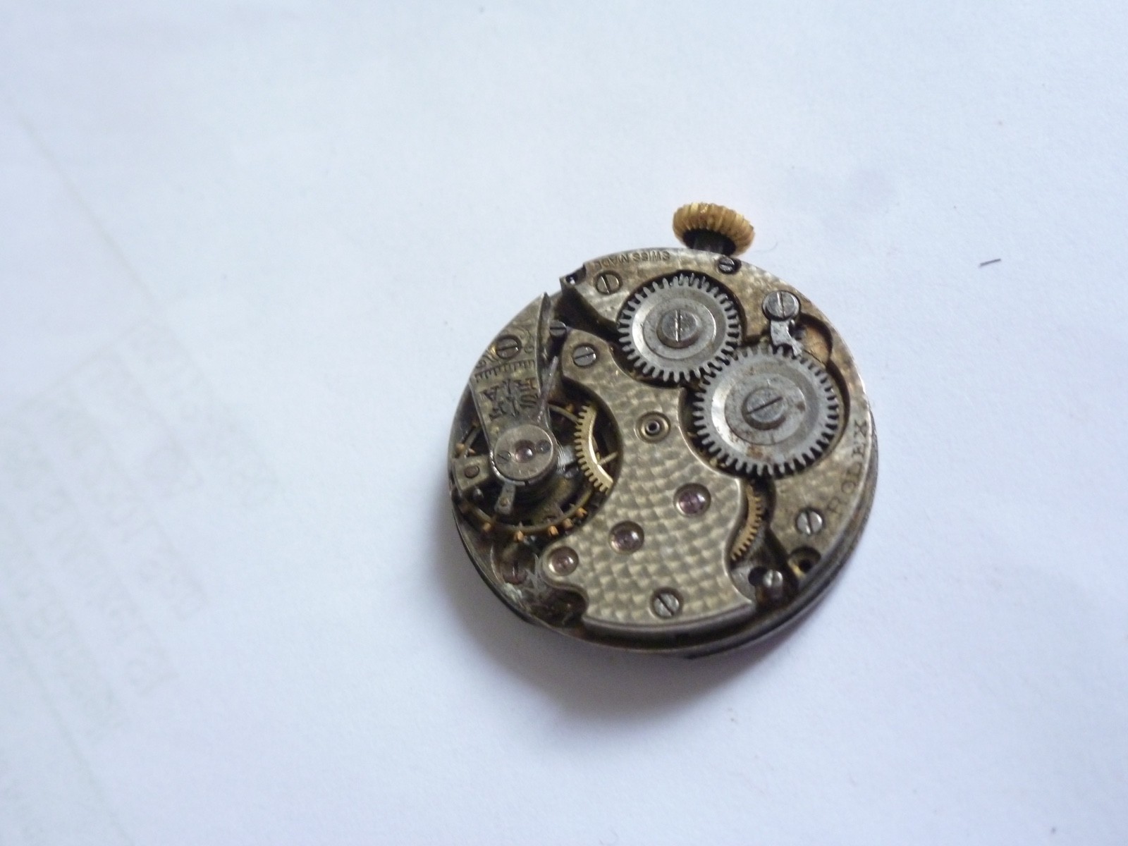 25mm Rolex Patent Manual Wind Movement PARTS defect not work balance broken