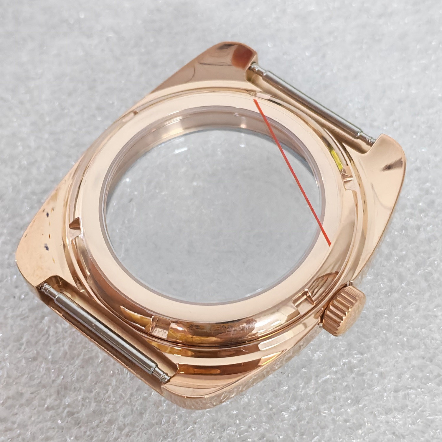 Watch Part Geometric Watch Case & Strap Assembly 36.5mm Fit NH35 NH36 Movement