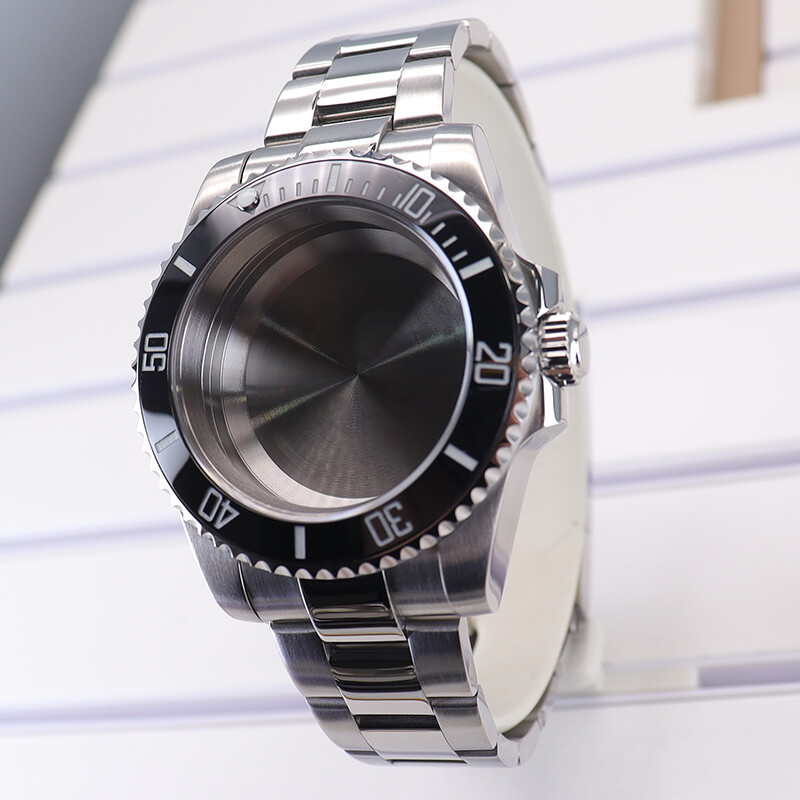40mm Watch Case Oyster Strap Sapphire Glass For Seiko Nh35 nh36 Eta2824 PT5000