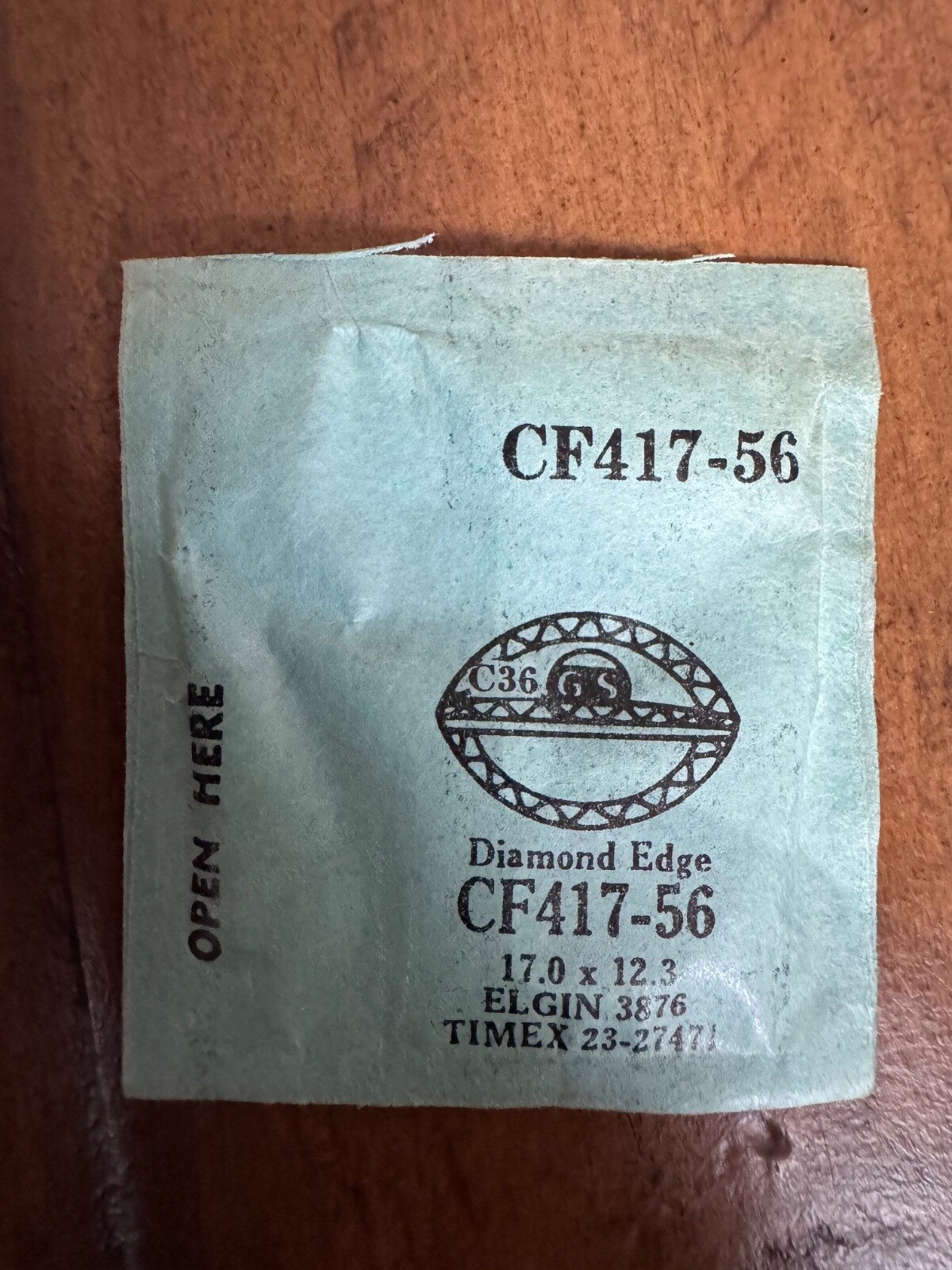 GS CF417-56 Watch Crystal Fit Elgin 3876 Timex 23-27471 – 17.0 x 12.3 mm Repair
