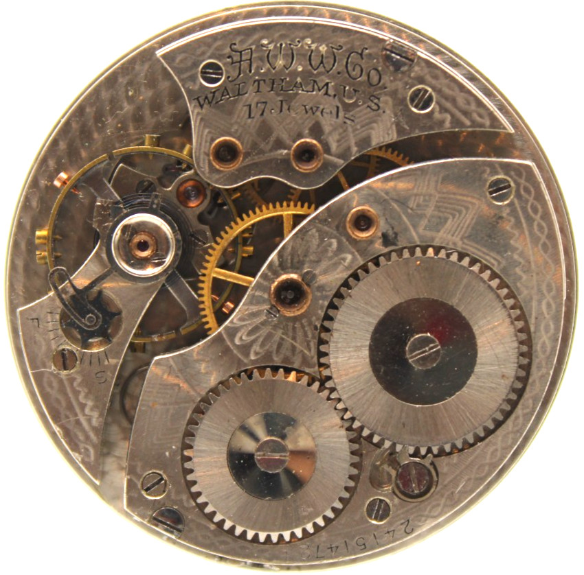 1922 WALTHAM POCKET WATCH MOVEMENT 24151472 GRADE 225 12s 17j (GM2)