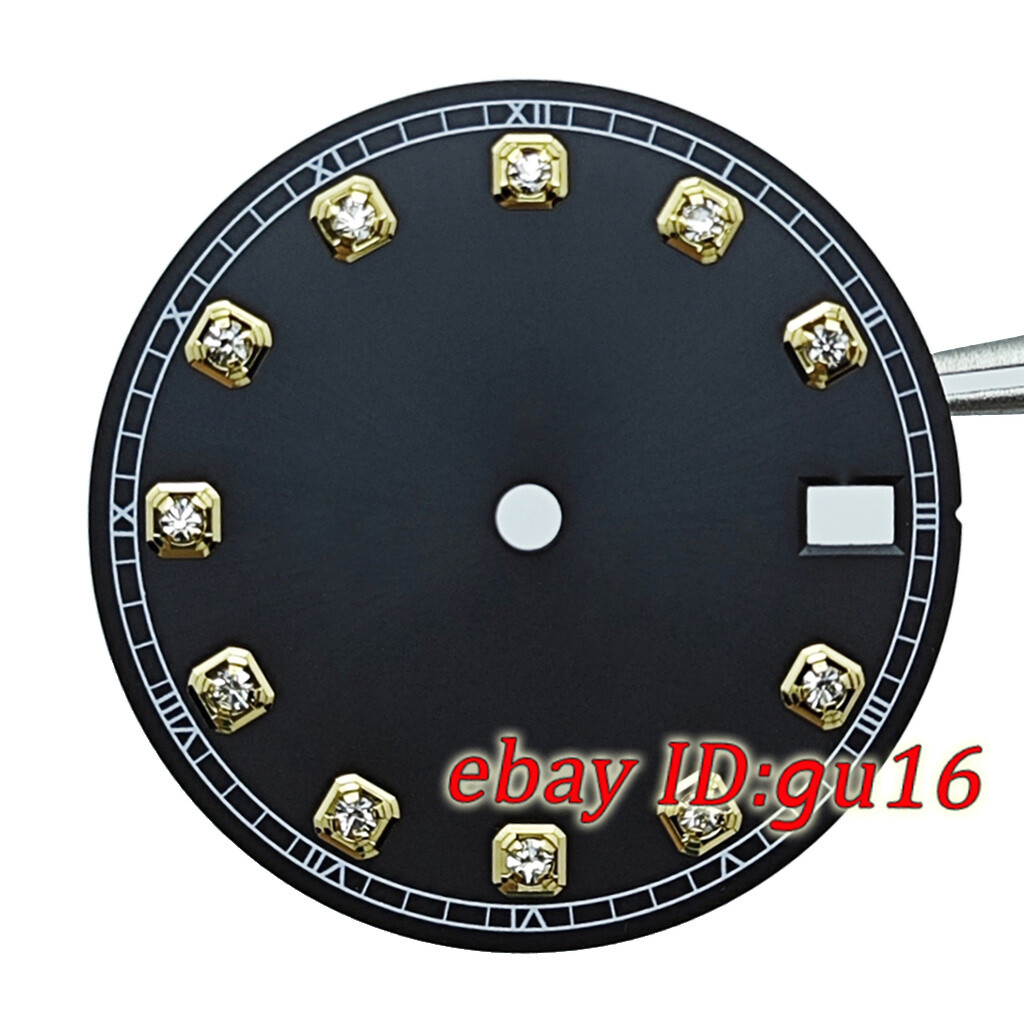 28.5mm Date Window Sterile Dial Diamonds fit NH35 Automatic movement Accessories