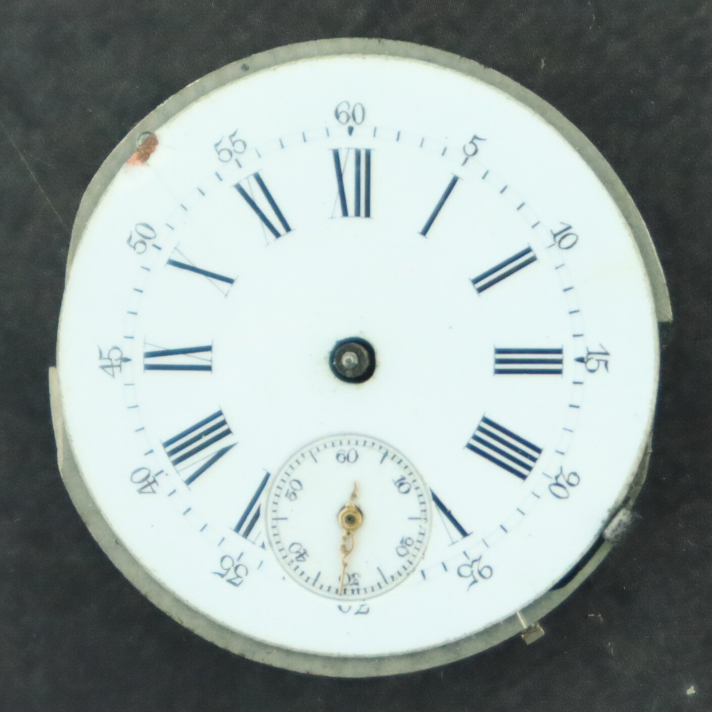 Antique Unbranded 17 Jewel Mechanical Hunter Pocket Watch Movement for Parts