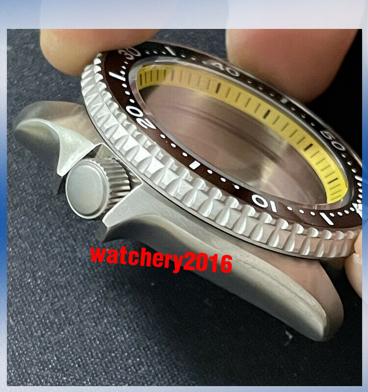 Titanium Watch Case Prevent Allergy Sapphire Glass fit NH35 NH36A SKX007 watch