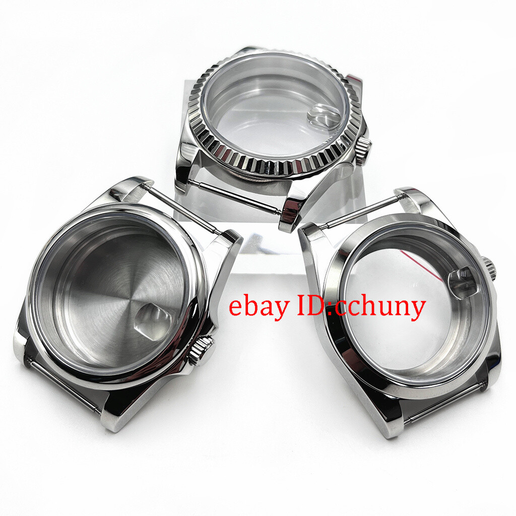 36mm black/gold/rose gold/silver watch case sapphire fit NH35 ETA2824 PT5000