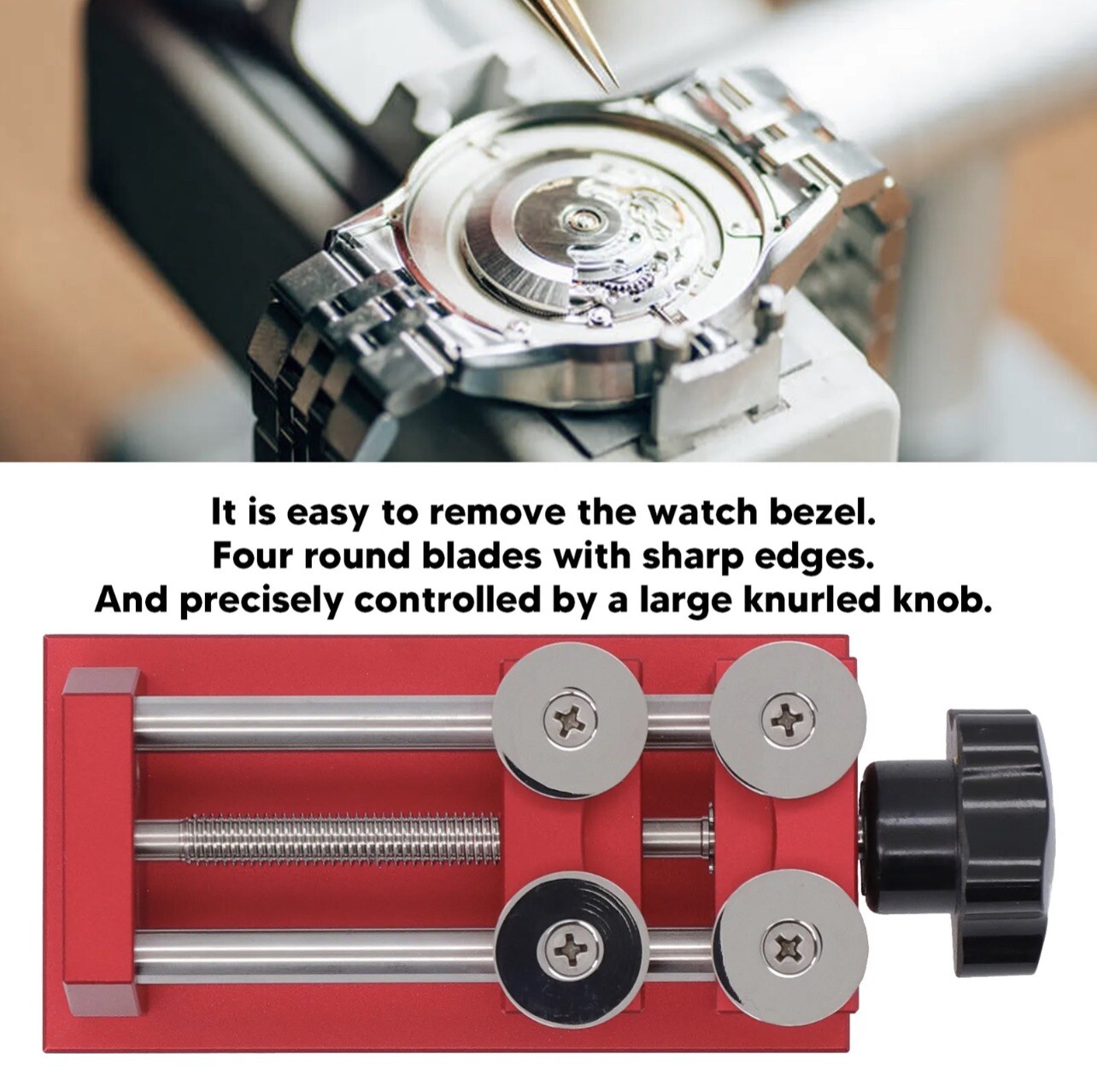 WATCH BEZEL OPENER REMOVER TOOL FOR ROLEX DEEPSEA 19MM TO 60MM CASE SWISS BLADE