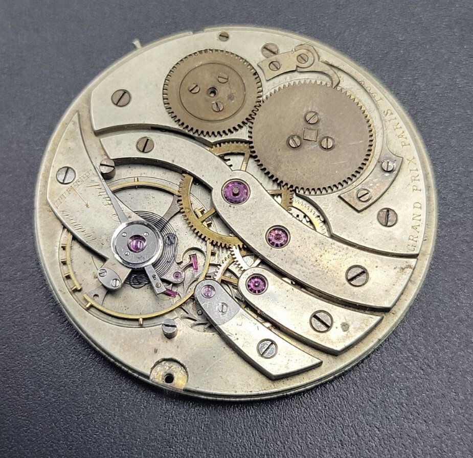 Rare Ultra Thin Pocket Watch Movement 41mm Grand Prix Paris 1900