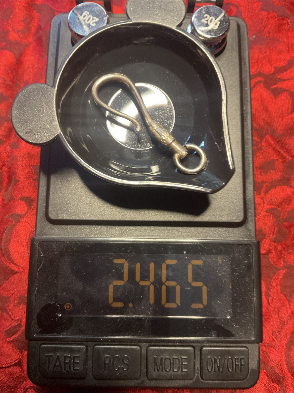 925 Silver Hook Clasp Ring Clip Fastener Watch Chain Necklace Vintage