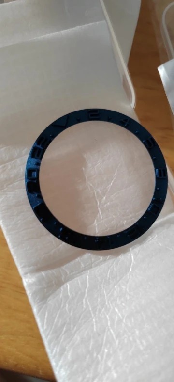 Curved Metal Bezel Insert Ring Watch Case Repair 38mmx30.6mm For SKX007 SKX009