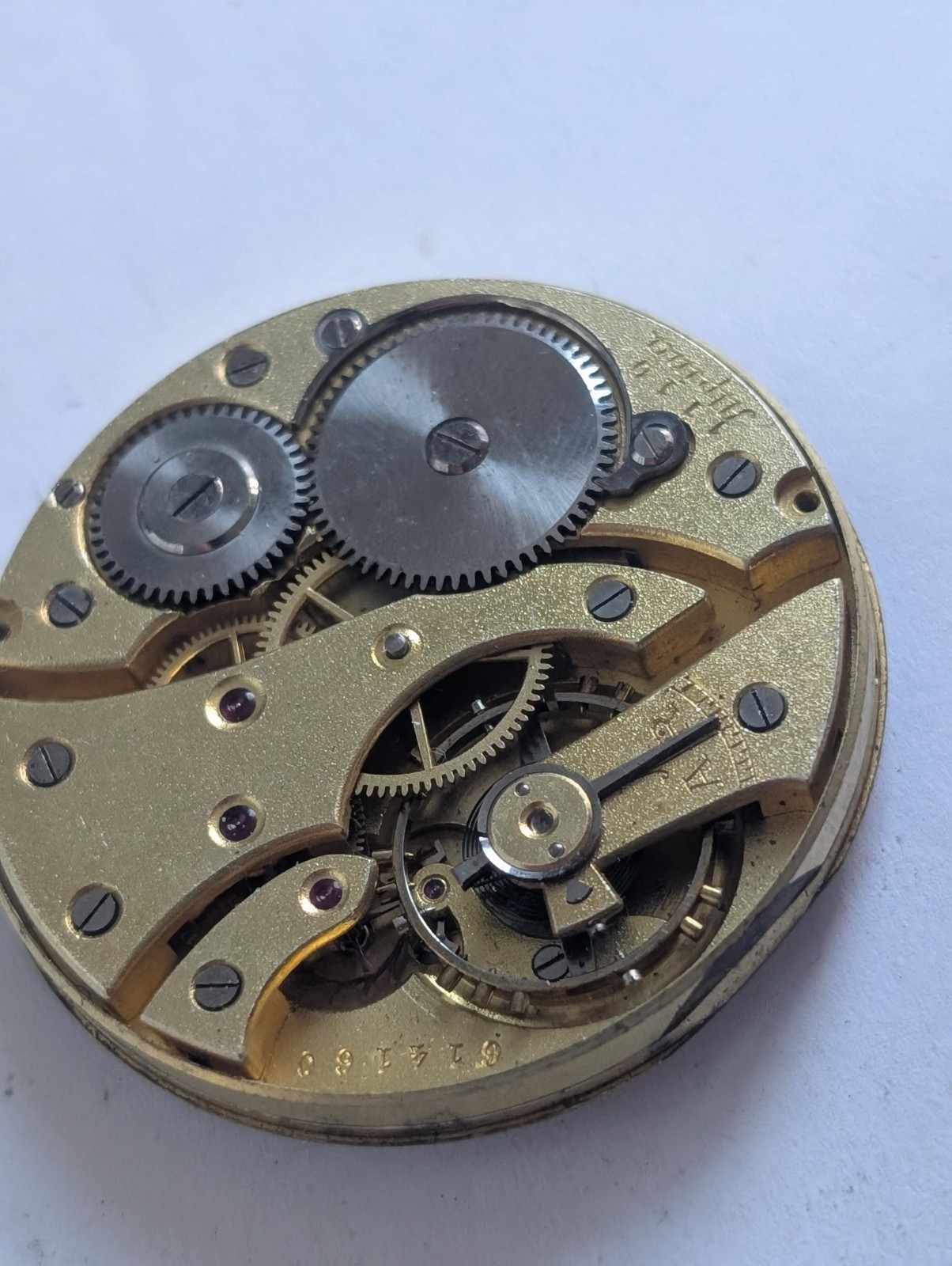 Vintage Alpina 1110 Pocket Watch Movement (Runs But Untested)