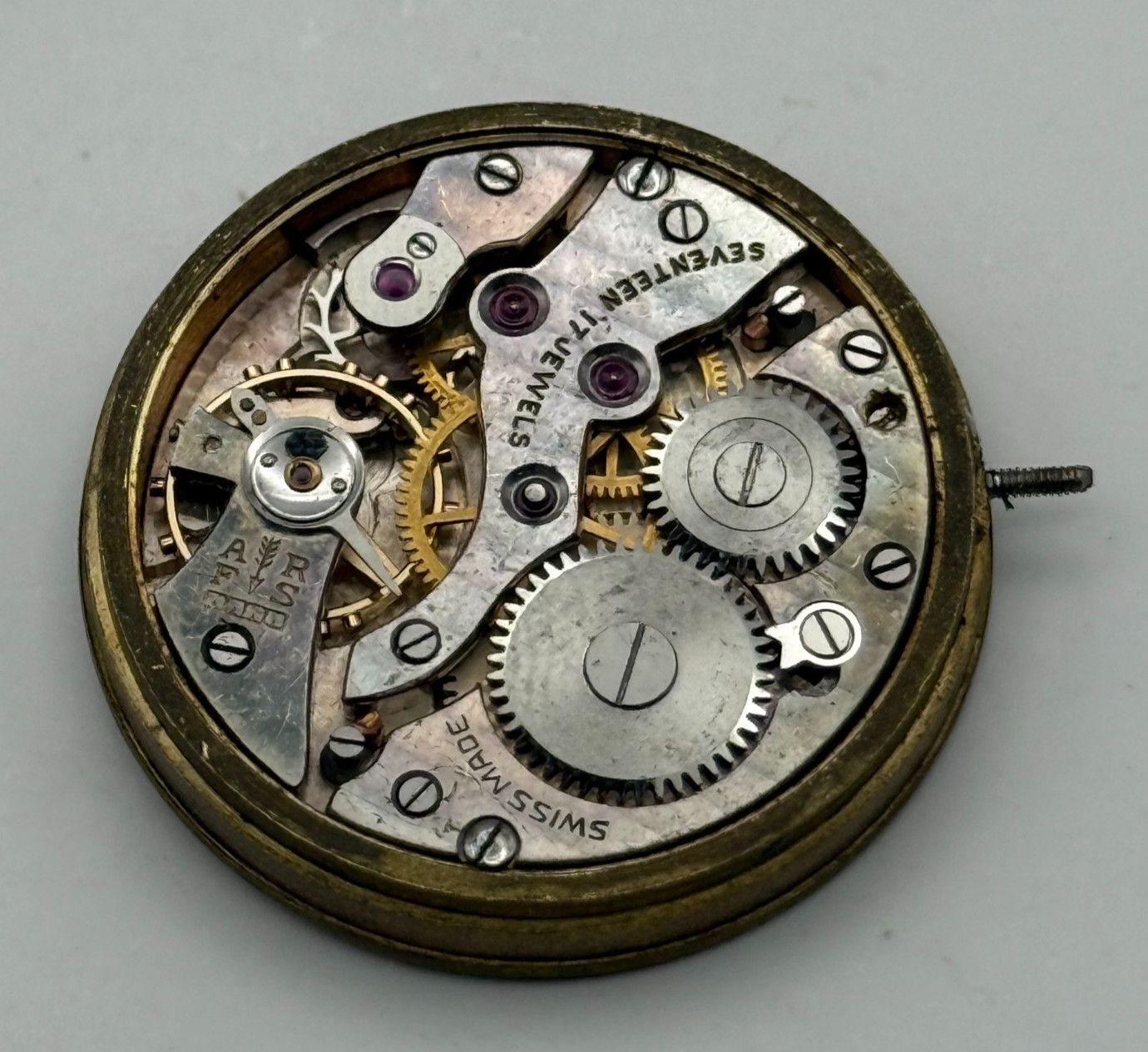 Kendal & Dent London Watch Movement 17 Jewels Manual Wind Vintage Parts 27mm