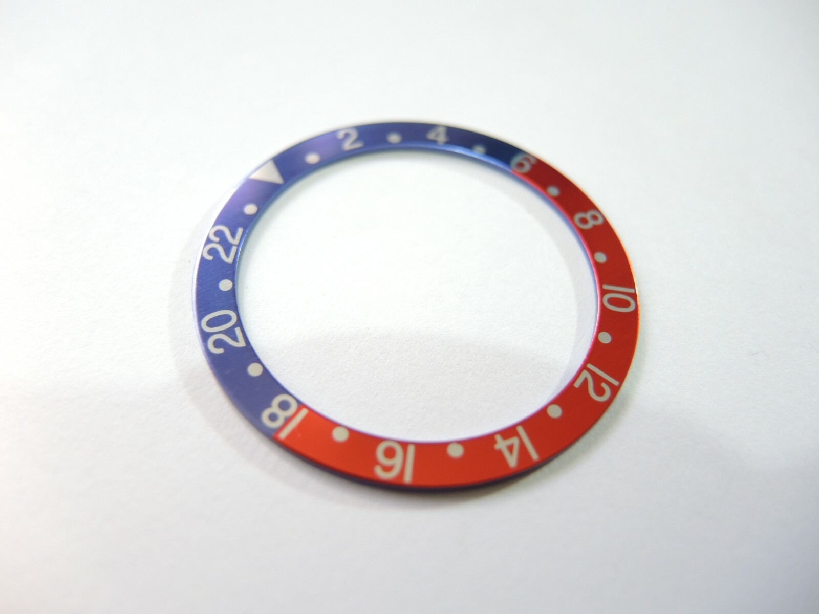 NEW BEZEL INSERT 33.5MM PEPSI GMT VINTAGE FONT MEDIUM DIVERS SKX013 (7S26-0030)