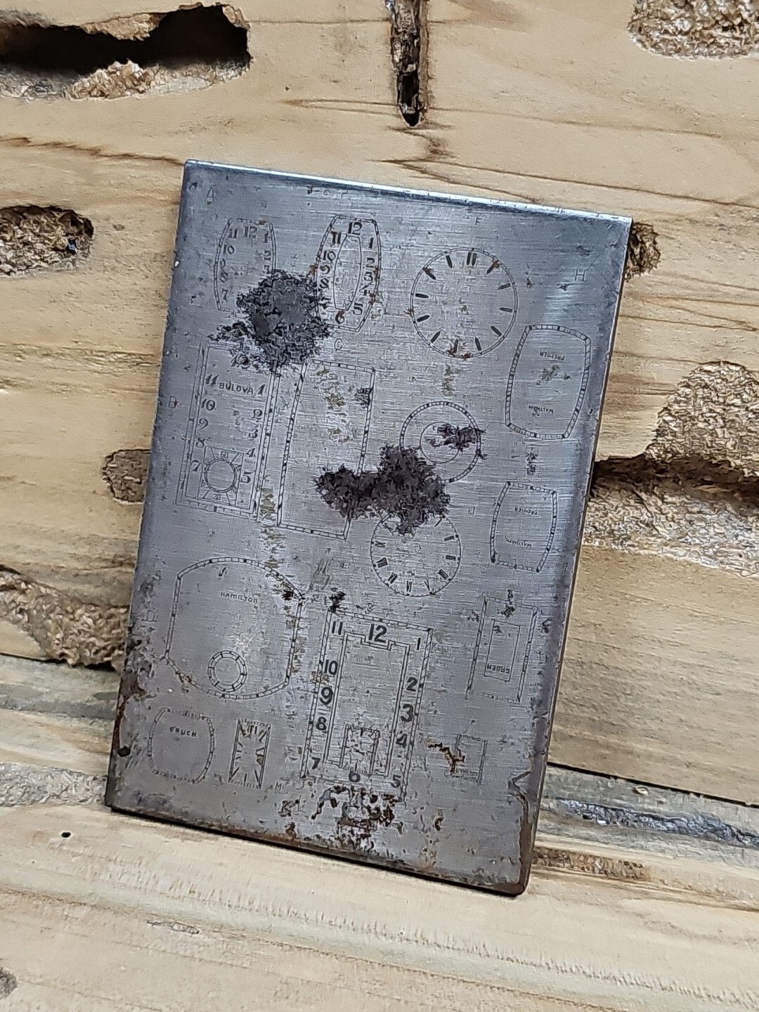 Vintage Multi Dial Printing Plate Bulova Hamilton Waltham Elgin T866