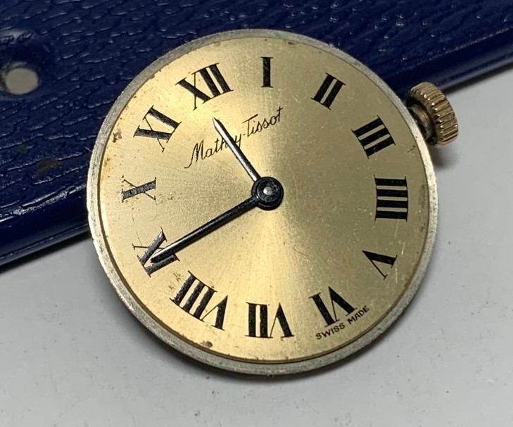 1960s Matthey-Tissot 17J Ldss 8L Wind Up Mov’t Dial Hands 3.9mm Sgnd Crown RUNS