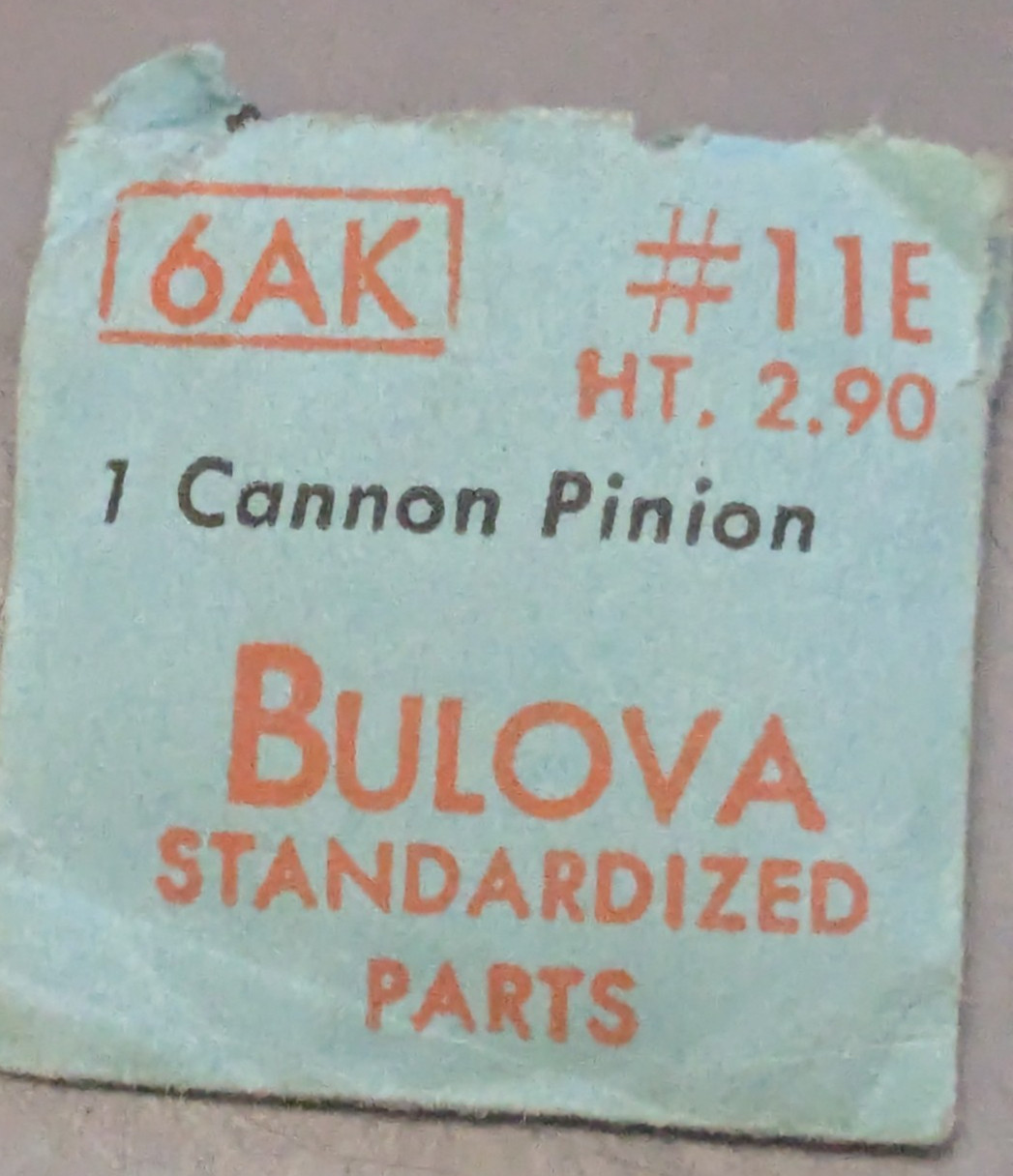 NOS BULOVA CARAVELLE WATCH Canon Pinion PART# 11 – Various Cal.