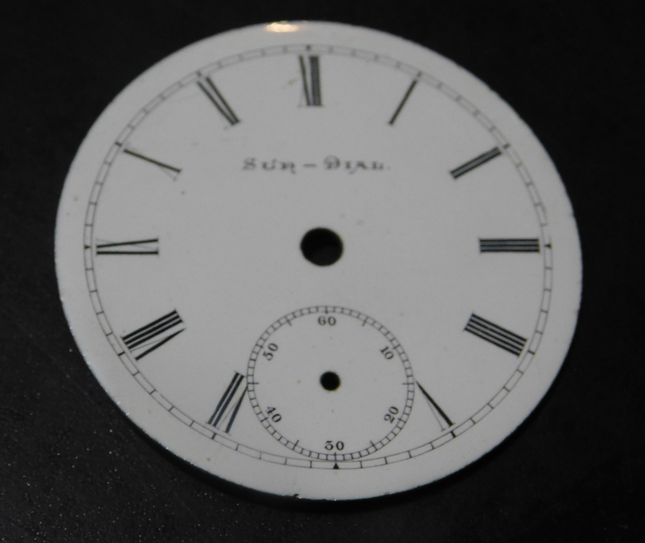 41.4mm Antique Waltham USA Equity Pocket Watch Face Dial Porcelain Part