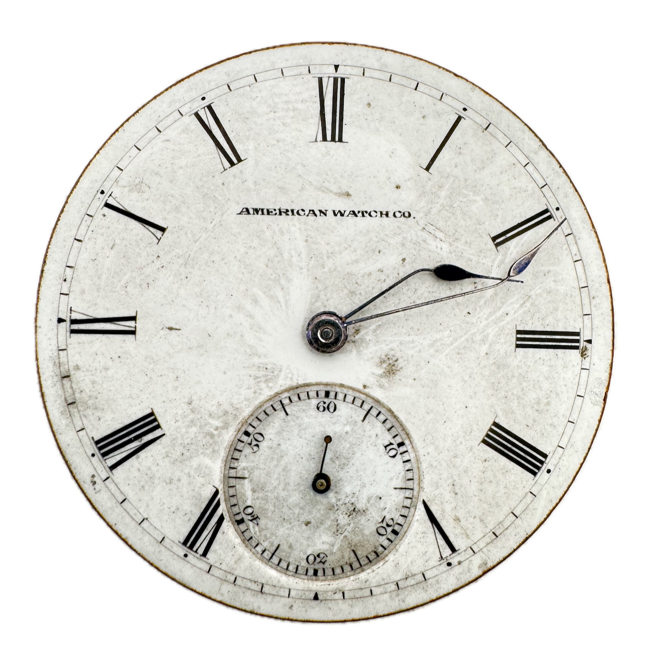 Antique 10s 1876 American Watch Co. 7j Key Pocket Watch Movement Wm. Ellery USA
