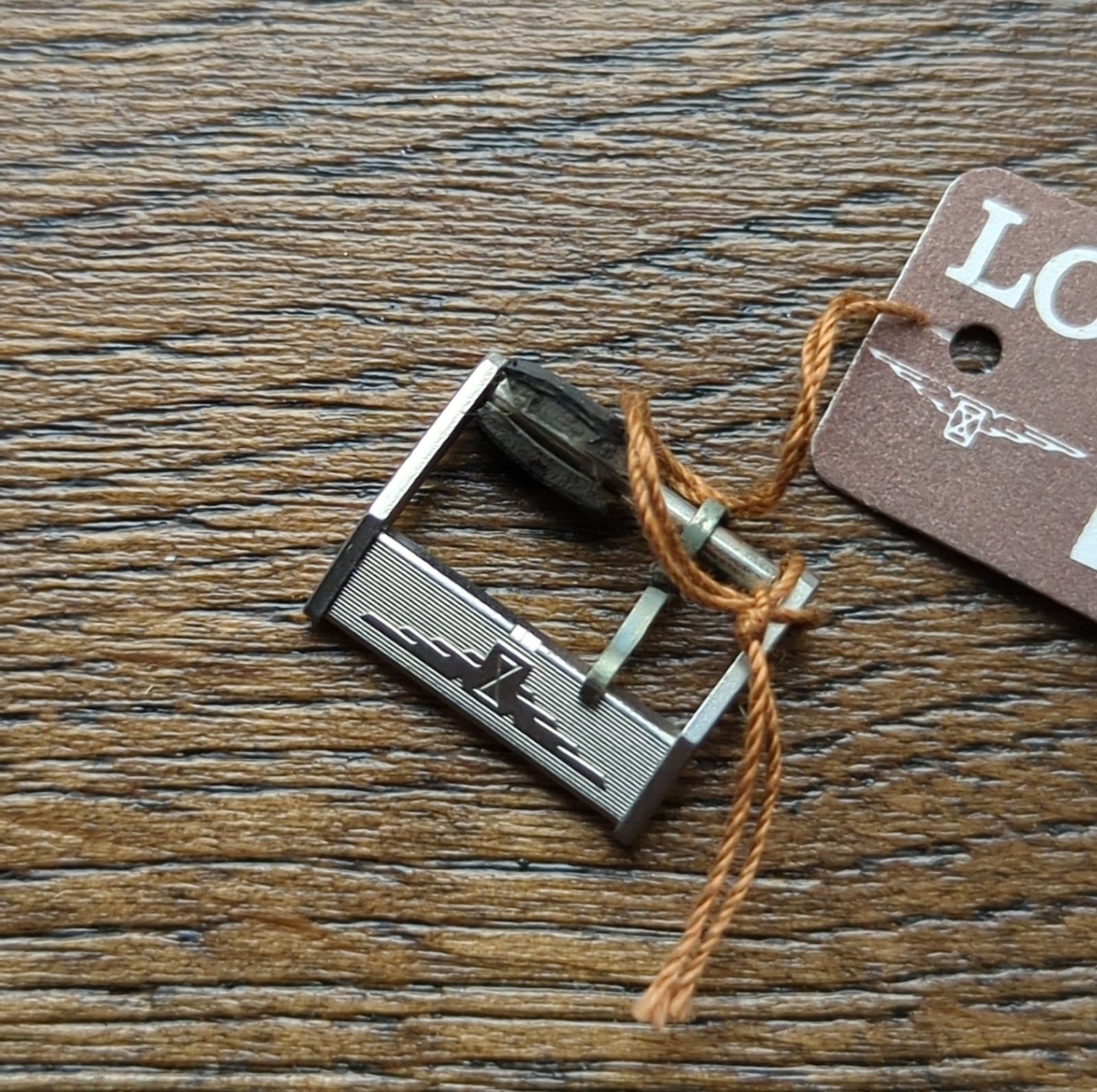 Longines 16mm 1960s NOS Unroc Watch Buckle Steel with Tag (C59)