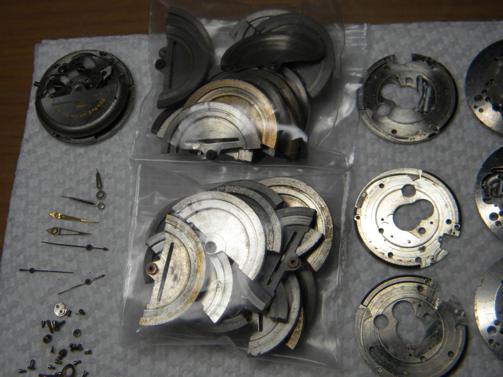 Lot of AS 1361 1361N Wrist Watch Movement Partials Pieces to Repair or Parts