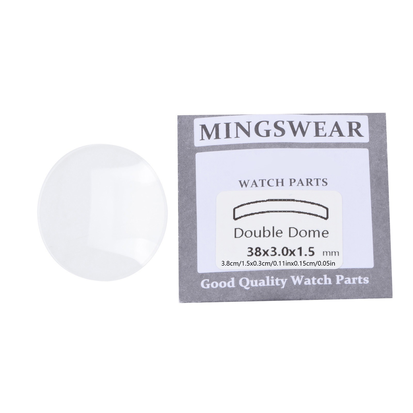 1Pc 38*3.0*1.5mm Double Domed Mineral Watch Crystal 30mm Diameter Concave Glass*