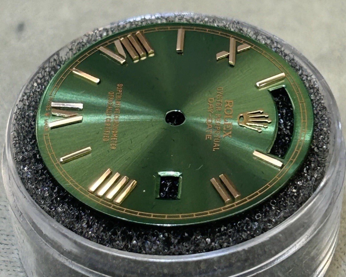 Rolex President Custom Olive Green Roman Dial 36mm Rose 118235 & 118205