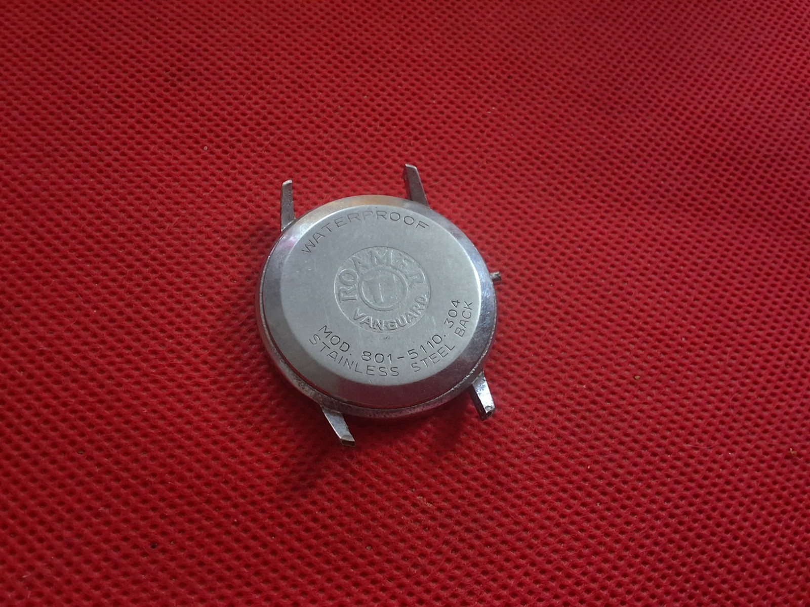Vintage Case For Roamer Vanguard Stainless Steel Wrist Watch Case 805-8151.304