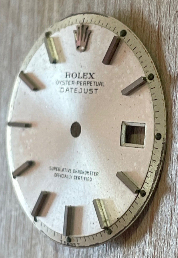 Vintage Rolex Oyster Perpertual Datejust Watch Dial For 36mm Case 1601 1603 1600