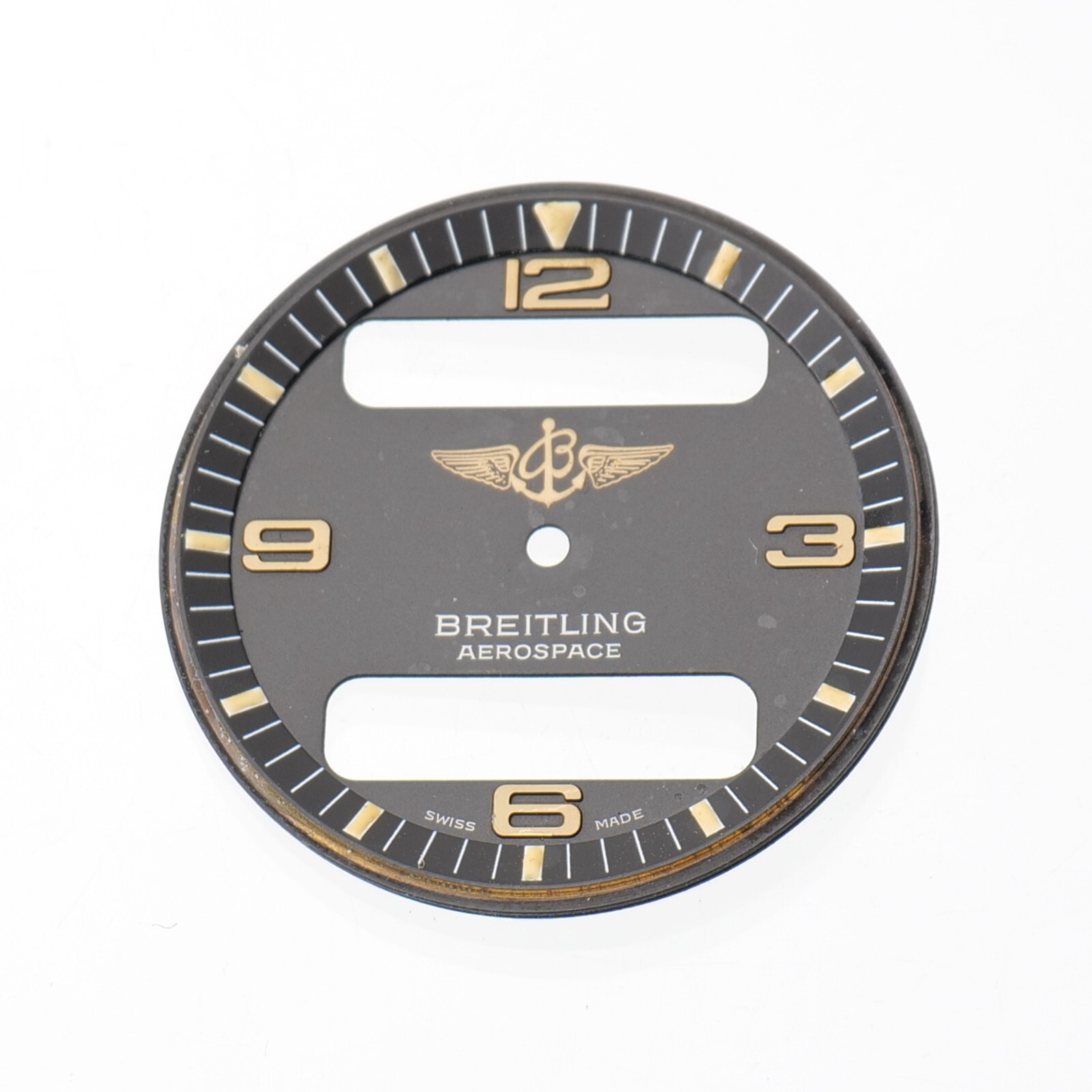 BREITLING AEROSPACE NAVY CHARCOAL GRAY DIAL WATCH PART GENUINE PRE-OWNED GENUINE