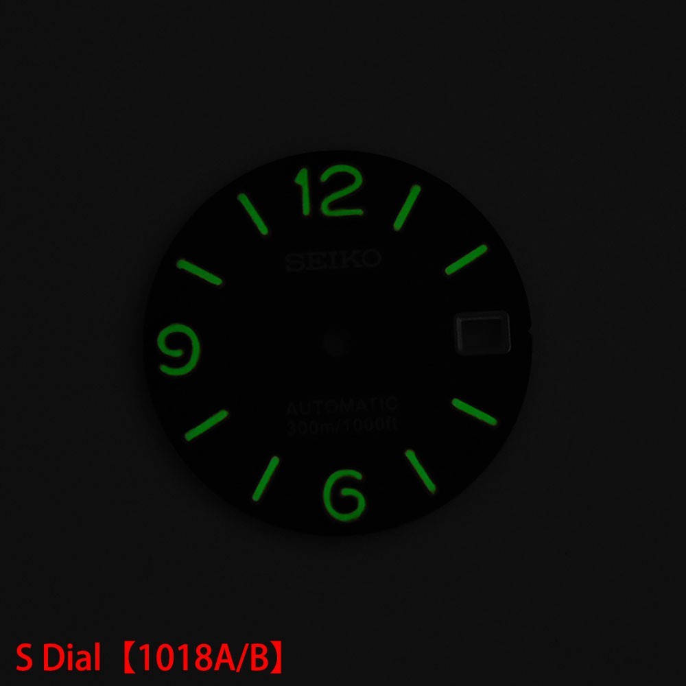 For Seiko 28.5mm Watch Dial Green Luminous Fit NH35 NH36 Movement Watches Faces