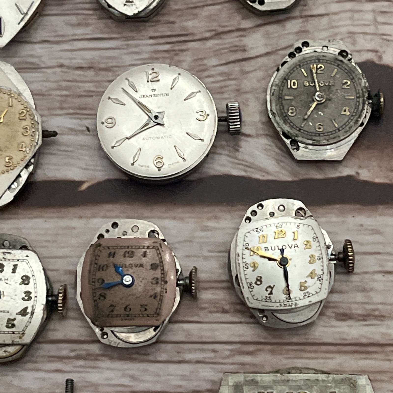 28x Lot Vintage Mechanical Watch Movements Watchmaker Bulova Elgin Gruen Benrus