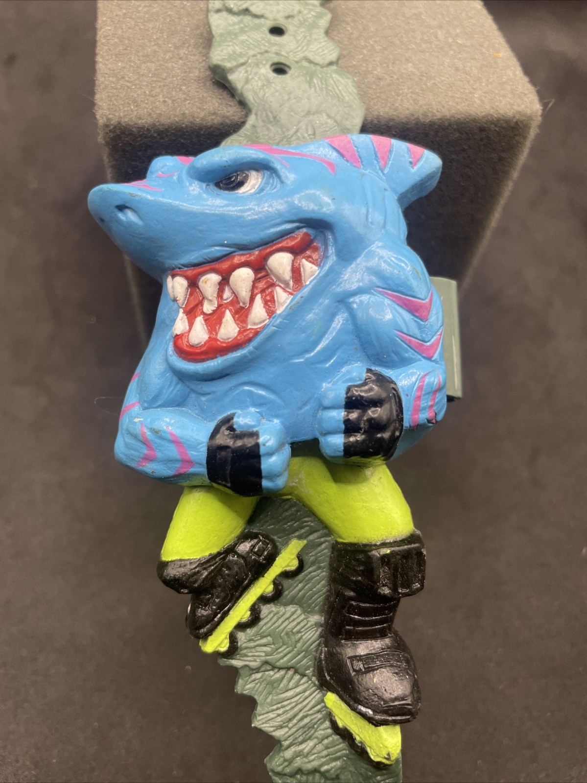 Vintage Jawsome 1995 Street Sharks Rubber Watch Band Blue Shark Watch Holder C