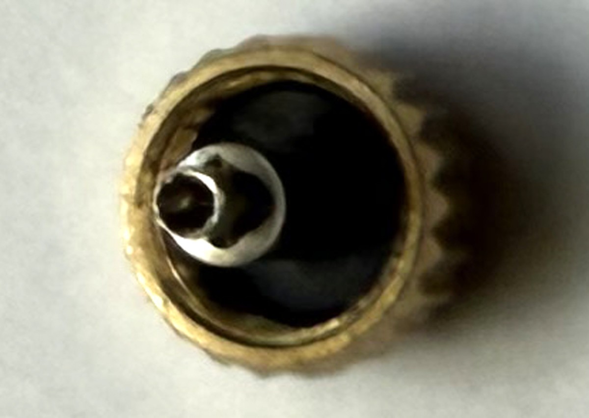 Authentic Rolex B24-600-8 6mm screw-down watch crown 18K yellow gold or plated